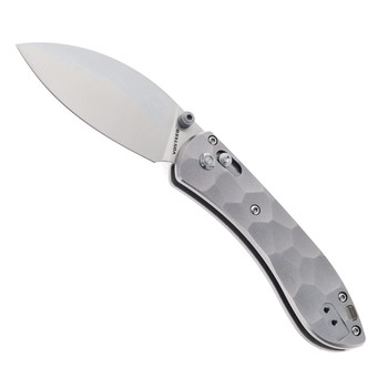 WMK Exclusive Vosteed Mini Nightshade Gray Sculpted Aluminum Handle Pocket Knife Satin 154CM Steel A0213 WMK Exclusive Vosteed Mini Nightshade Gray Sculpted Aluminum Handle Pocket Knife Satin 154CM Steel A0213