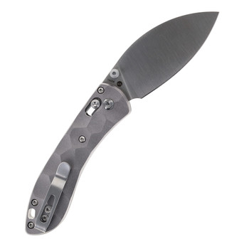 WMK Exclusive Vosteed Mini Nightshade Gray Sculpted Aluminum Handle Pocket Knife Satin 154CM Steel A0213 WMK Exclusive Vosteed Mini Nightshade Gray Sculpted Aluminum Handle Pocket Knife Satin 154CM Steel A0213