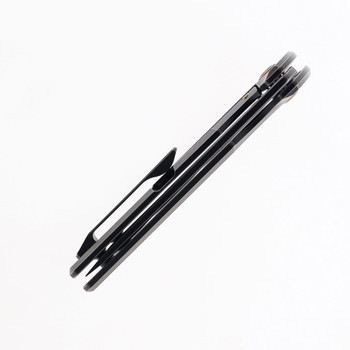 Kansept Anomaly Folding Knife Black Stonewash Titanium Handle S35VN Plain Edge Black Stonewash Finish K2038T2