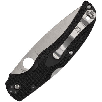 Spyderco Native Chief Lockback Folding Knife Black FRN Handle CTS-BD1 Plain Edge Satin Finish C244PBK