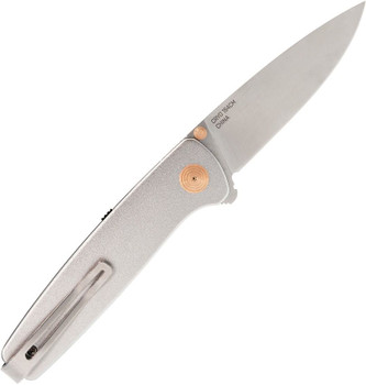 SOG Twitch III Linerlock Folding Knife Silver Aluminum Handle With Rose Gold 154CM Plain Edge Satin Finish 11-15-02-43