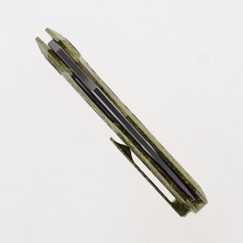 Two Sun Folding Knife Gold Crystallized Titanium Handle M390 Plain Edge TS194-M390-GOLD