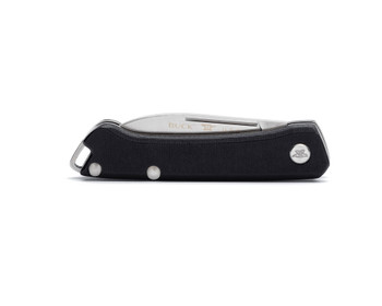 Buck 250 Saunter Folding Knife Black Micarta Handle 154CM Drop Point Plain Edge 250BKS