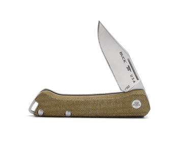 Buck 250 Saunter Folding Knife OD Green Micarta Folding Knife 154CM 250GRS1