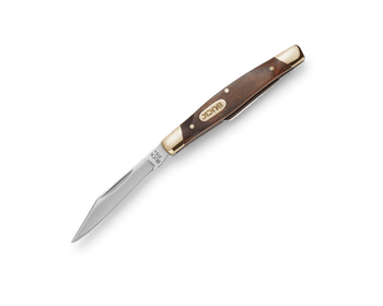 Buck 375 Deuce Folding Knife Woodgrain/Nickel Silver Bolsters Handle 420J2 Clip/Coping 375BRS