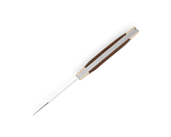 Buck 375 Deuce Folding Knife Woodgrain/Nickel Silver Bolsters Handle 420J2 Clip/Coping 375BRS