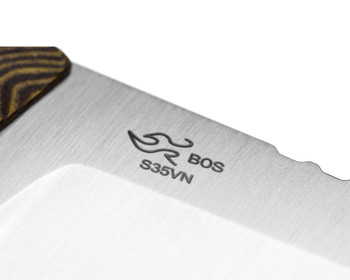 Buck 663 Alpha Guide Fixed Blade Knife Machine Textured Richlite Handle S35VN Drop Point Plain Edge 663BRS