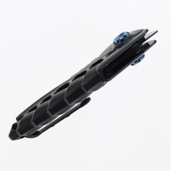 Rike Alien 1 Folding Knife Black Titanium Handle M390 Plain Black Blade