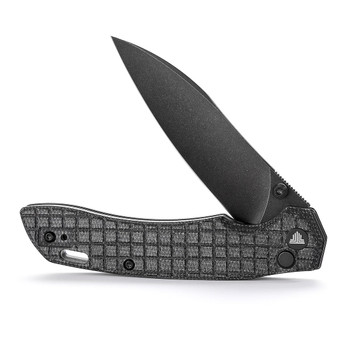 Trivisa Aur-04B Folding Knife Black Micarta Handle 14C28N Sheepsfoot Plain Edge Black Stonewash Finish