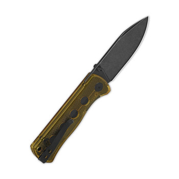 QSP Canary Folding Knife Ultem Handle 14C28N Plain Black Blade QS150-J2