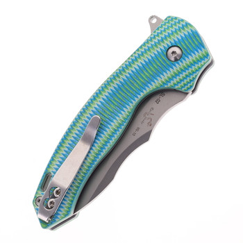 SixLeaf Folding Knife Green G10 Handle D2 Plain Edge SL-02-Green