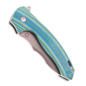 SixLeaf Folding Knife Green G10 Handle D2 Plain Edge SL-02-Green