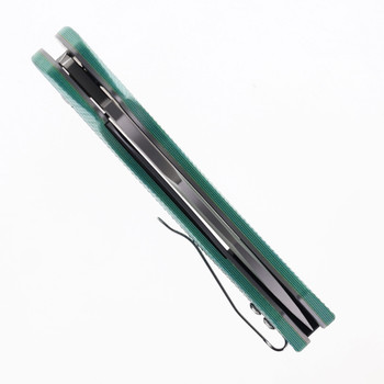 SixLeaf Folding Knife Green G10 Handle D2 Plain Edge SL-02-Green