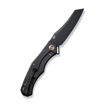 WE RekkeR Folding Knife Black Titanium Handle 20CV Reverse Tanto Plain Edge Black Stonewash Finish WE22010G-1 WE RekkeR Folding Knife Black Titanium Handle 20CV Reverse Tanto Plain Edge Black Stonewash Finish WE22010G-1