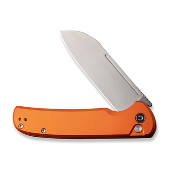 Civivi Chevalier II Folding Knife Orange Aluminum Handle 14C28N Sheepsfoot Plain Edge Satin Finish C20022B-2