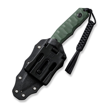 Civivi Propugnator Fixed Blade Knife Green Canvas Micarta Handle D2 Reverse Tanto Plain Edge Black Stonewash Finish C23002-2 Civivi Propugnator Fixed Blade Knife Green Canvas Micarta Handle D2 Reverse Tanto Plain Edge Black Stonewash Finish C23002-2