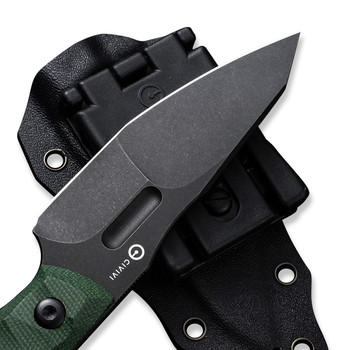 Civivi Propugnator Fixed Blade Knife Green Canvas Micarta Handle D2 Reverse Tanto Plain Edge Black Stonewash Finish C23002-2 Civivi Propugnator Fixed Blade Knife Green Canvas Micarta Handle D2 Reverse Tanto Plain Edge Black Stonewash Finish C23002-2