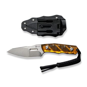 Civivi Propugnator Fixed Blade Knife Polished Yellow Ultem Handle D2 Reverse Tanto Plain Edge Stonewash Finish C23002-3 Civivi Propugnator Fixed Blade Knife Polished Yellow Ultem Handle D2 Reverse Tanto Plain Edge Stonewash Finish C23002-3