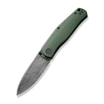 Civivi Sokoke Folding Knife Green Canvas Micarta Handle Damascus Drop Point Plain Edge Black Hand Rubbed Finish C22007-DS2 Civivi Sokoke Folding Knife Green Canvas Micarta Handle Damascus Drop Point Plain Edge Black Hand Rubbed Finish C22007-DS2