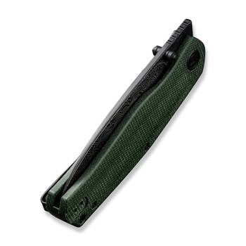 Civivi Sokoke Folding Knife Green Canvas Micarta Handle Damascus Drop Point Plain Edge Black Hand Rubbed Finish C22007-DS2 Civivi Sokoke Folding Knife Green Canvas Micarta Handle Damascus Drop Point Plain Edge Black Hand Rubbed Finish C22007-DS2