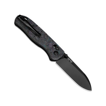 Kizer Drop Bear Clutch Lock Folding Knife Black/Blue/Purple Fatcarbon Handle S35VN Drop Point Plain Black Blade Ki3619A4