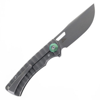 Two Sun Flipper Folding Knife Gray Titanium Handle Plain Edge Satin Finish TS444-YJ01-V1-Sand Two Sun Flipper Folding Knife Gray Titanium Handle Plain Edge Satin Finish TS444-YJ01-V1-Sand