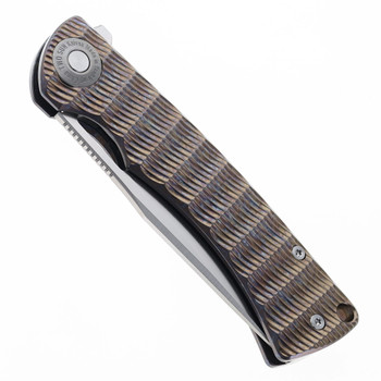 Two Sun Flipper Folding Knife Color Titanium Handle Plain Edge Satin Finish TS444-YJ01-V1-Color Two Sun Flipper Folding Knife Color Titanium Handle Plain Edge Satin Finish TS444-YJ01-V1-Color