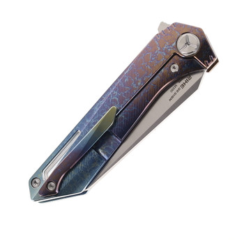 Two Sun Folding Knife Color Titanium Handle M390 Plain Edge TS298-M390-Color