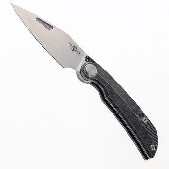 TwoSun Folding Knife Gray Titanium Handle M390 Plain Edge TS164-M390 TwoSun Folding Knife Gray Titanium Handle M390 Plain Edge TS164-M390