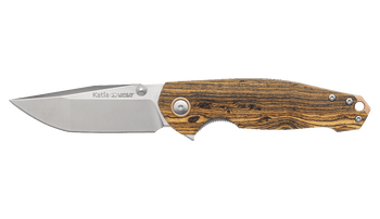 Viper Katla BC Folding Knife Bocote Wood Handle M390 Plain Edge Satin Finish V5985BC