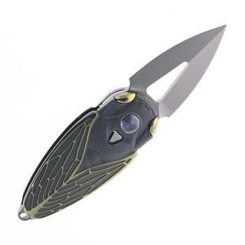 Rike Knife Cicada Flipper Folding Knife Dark Gray Handle M390 Plain Edge RK-Cicada-DG