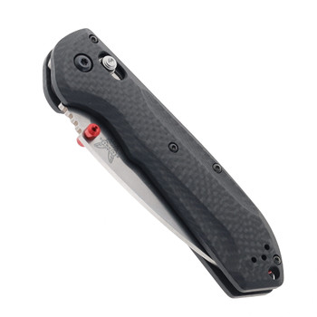 Benchmade Freek Folding Knife Black Carbon Fiber Handle S90V Drop Point Plain Edge Satin Finish 560-03