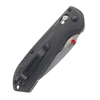 Benchmade Freek Folding Knife Black Carbon Fiber Handle S90V Drop Point Plain Edge Satin Finish 560-03