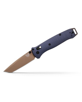 Benchmade Bailout Folding Knife Crater Blue Aluminum Handle CPM-M4 Tanto Plain Edge 537FE-02