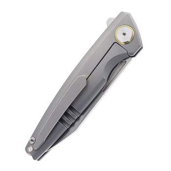 Yangge Folding Knife Copper Carbon Fiber Handle M390 Plain Edge YG001-CF