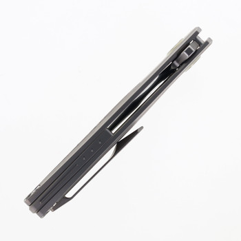 Yangge Folding Knife Copper Carbon Fiber Handle M390 Plain Edge YG001-CF