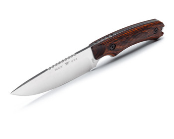 Buck 663 Alpha Guide Fixed Blade Knife Walnut Dymalux Handle S35VN Drop Point Plain Edge 603WAS