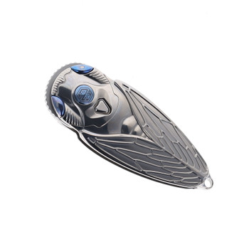 Rike Cicada-P Flipper Folding Knife Titanium Handle/Blade Plain Edge