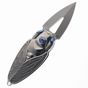 Rike Cicada-P Flipper Folding Knife Titanium Handle/Blade Plain Edge