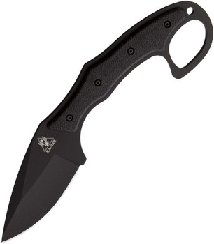 KA-BAR TDI Pocket Strike Fixed Blade Knife Black Zytel Handle AUS8-A Plain Black Blade 2491
