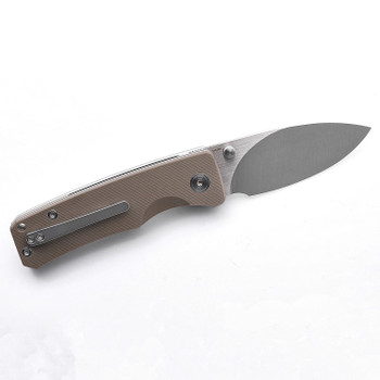 Miguron Pelora Folding Knife Tan G10 Handle 14C28N Dark Grey/Satin Finish MGR-804TN