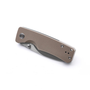 Miguron Pelora Folding Knife Tan G10 Handle 14C28N Dark Grey/Satin Finish MGR-804TN