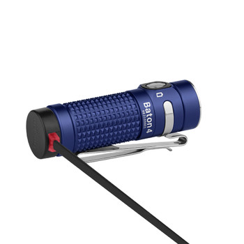 Olight Baton 4 EDC Flashlight Regal Blue Aluminum Body 1300 Lumens