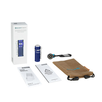 Olight Baton 4 EDC Flashlight Regal Blue Aluminum Body 1300 Lumens
