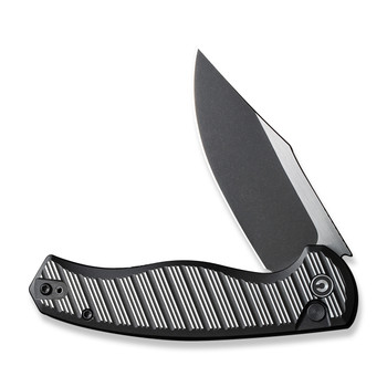 Civivi Stormhowl Folding Knife Black/Satin Flat Aluminum Handle Nitro-V Clip Point Plain Edge Black Stonewash/Satin Flat Finish C23040B-1