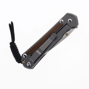 Chris Reeve Small Sebenza Macassar ebony Inlay Pocket Knife Gray Titanium Handle Polished Magnacut Blade S31-1140 Chris Reeve Small Sebenza Macassar ebony Inlay Pocket Knife Gray Titanium Handle Polished Magnacut Blade S31-1140
