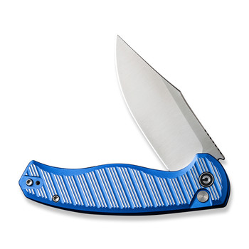 Civivi Stormhowl Folding Knife Bright Blue/Satin Flat Aluminum Handle Nitro-V Clip Point Plain Edge Satin Finish C23040B-2