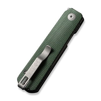 Civivi Sendy Folding Knife Green Canvas Micarta Handle Nitro-V Drop Point Plain Edge Gray Stonewash Finish C21004A-1 Civivi Sendy Folding Knife Green Canvas Micarta Handle Nitro-V Drop Point Plain Edge Gray Stonewash Finish C21004A-1