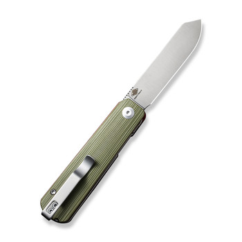 Civivi Sendy Folding Knife Green/Red G10 Handle Nitro-V Spey Point Plain Edge Satin Finish C21004B-1