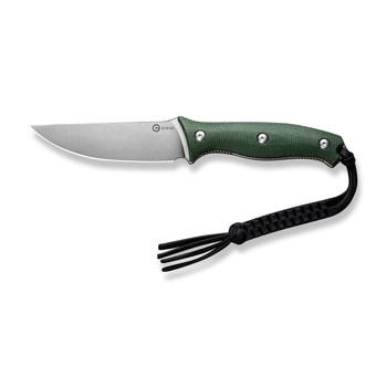 Civivi Stormridge Fixed Blade Knife Green Canvas Micarta  Handle Nitro-V Plain Edge Satin Finish C23041-3
